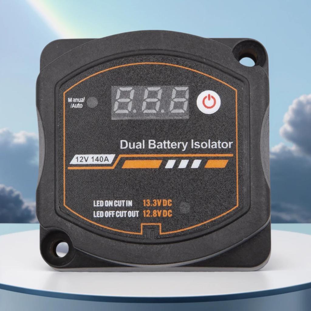 Car Relays Voltage Setting LCD Display VSR Digital Voltage Sensitive Relays 140A Double Battery Isolator Waterproof
