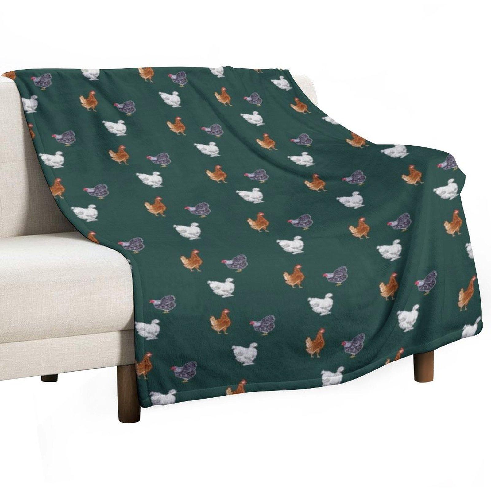 

Look at All Those Chickens Throw Blanket Sofa Throw Large warm for winter Flannel Fabric Blankets 30x40in