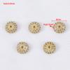 8mm Spacer Bead Caps Gold Plated Brass with Shiny Zircon Flower Bead Copper End Caps for Jewelry Making Supplies DIY Accessories