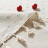 Cloth Dining Table Cloth Pastoral Cotton And Linen Daisy Printing Rectangle Tablecloth Coffee Table Cover Cloth Fringed Tableware Tablecloth Factory
