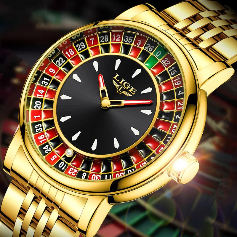 Luxus Herrenuhren Roulette Spiel Zifferblatt Mode Herrenuhr Wasserdicht Leuchtende Quarz Armbanduhren