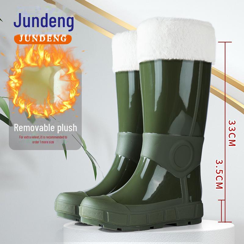 

Женские модные водонепроницаемые резиновые сапоги средней высоты для отдыха на открытом воздухе - нескользящие, износостойкие в корейском стиле 39