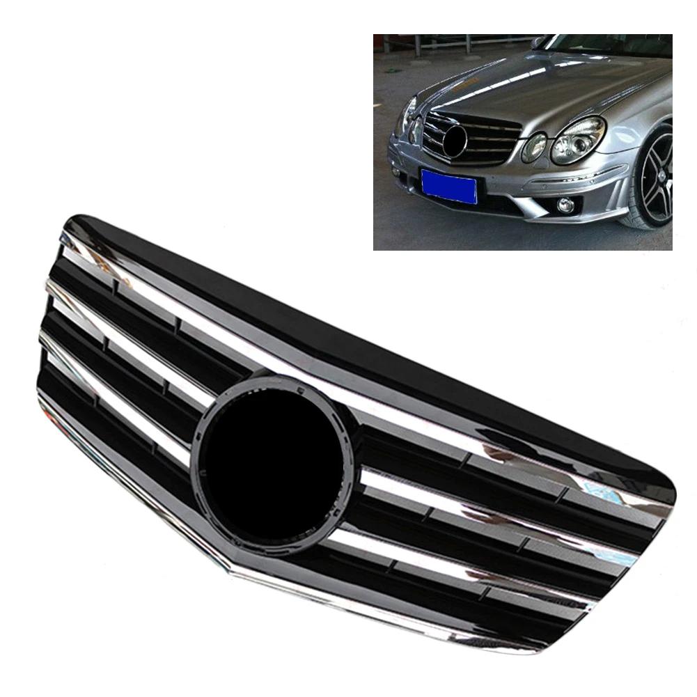 For Mercedes Benz E-Class W211 E350 E320 E280 E500 E550 2007 To 2009 Car Front Bumper Grille Racing Styles Hood Intake Grill