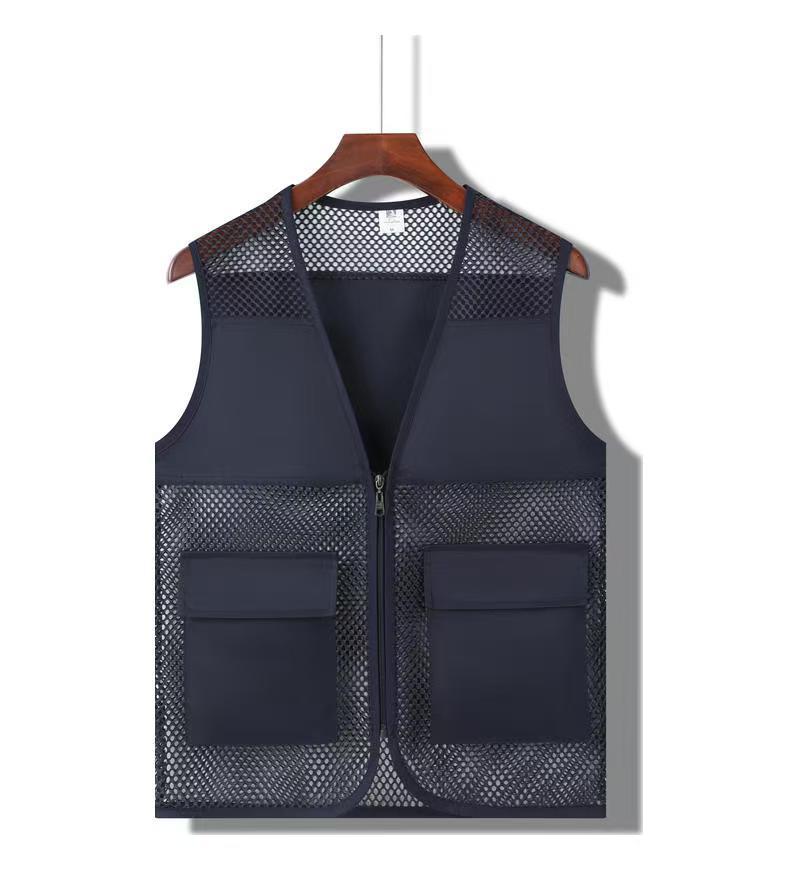 Gilet Estivo in Rete Personalizzato con Tasche - Camicia Traspirante per Attività di Volontariato