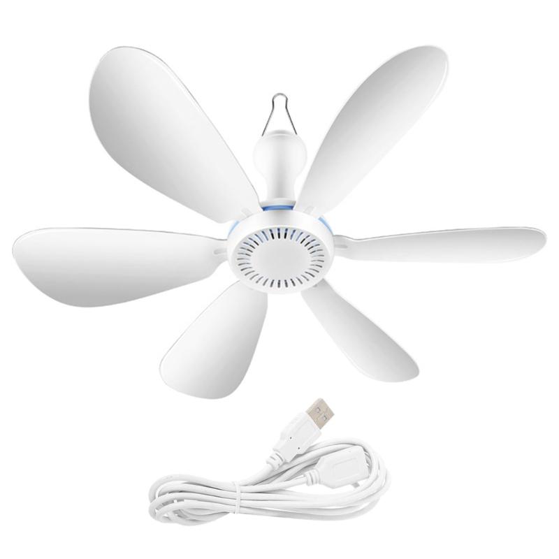 Foldable Mini USB Ceiling Fan with Remote Quiet Operation For Camping Travel Office Dormitory