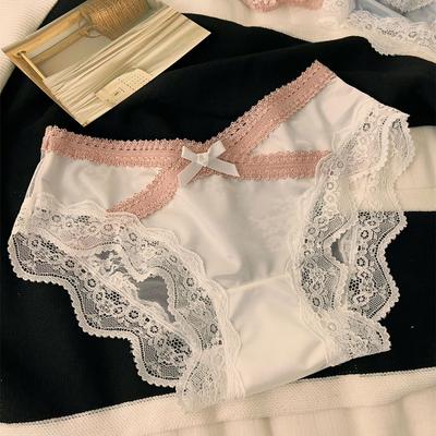 Mädchen Frühling und Sommer Dünn Neu Sexy Spitze Schleife Dreieck Unterwäsche