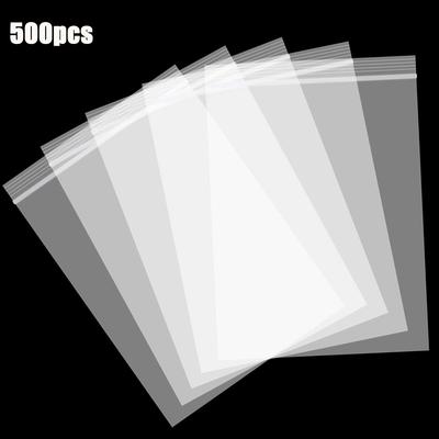 500 Plastic Bags, 6 Mil Jewelry Bags, Clear Small Zipper Bags, Re-sealable, for Small Business, Storage, Candy Bags