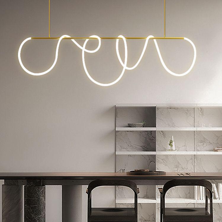 Designer Italian Minimalist Dining Table Chandelier - Nordic Modern Luxury Strip Light