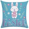 Home Decoration Easter Pillowcase Cute Rabbit Egg Print Pillowcase Living Room Sofa Cushion Cover Bedroom Room Decoration