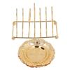 Metal Coaster Holder Set Zinc Alloy Vintage Coaster Stand Set Drink Coasters with Decorative Rack for Home Kitchen Bar