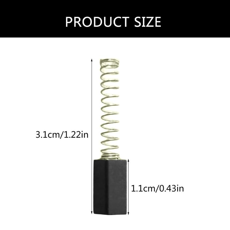 10 Stück 250W Nähmaschinenmotor Kohlebürsten 5x12mm Kohlebürstenmotorbürsten für Haushaltsnähmaschine