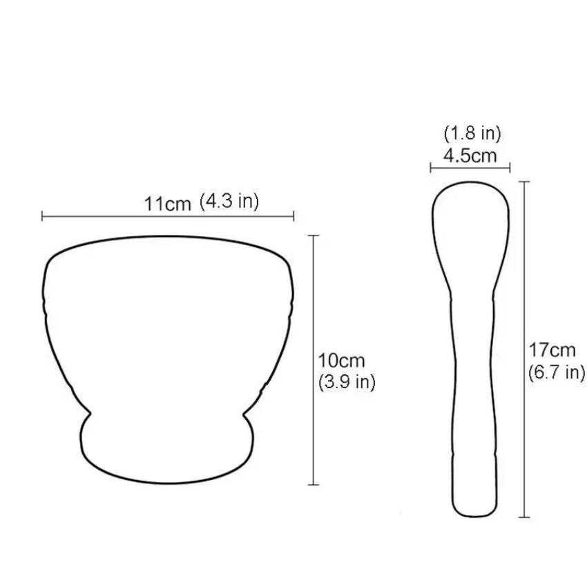 1 Pcs Restaurant Kitchen Tools Resin Setmortar and Pestle Garlic Herb Spice Mixing Grinding Crusher Bowl