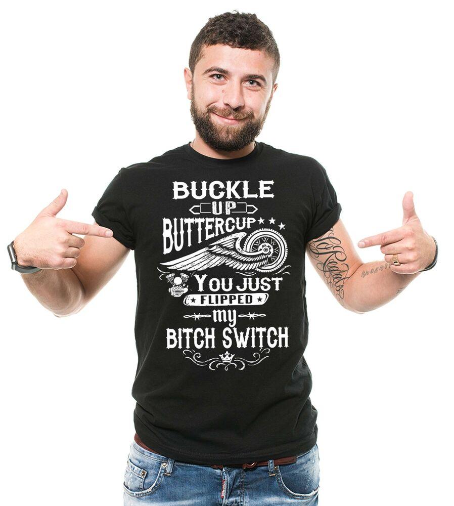 Buckle Up Buttercup Shirt Funny Saying Shirt Bike Biker Shirt Motorcycle Rider Unisex T-Shirt S