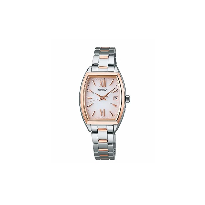 [Seiko Watch] SEIKO SELECTION SWFH126 S Series Ladies' Watch, Solar Powered, Radio Controlled, Full Auto Calendar (Date), Silver & Pink Gold Dial,