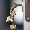 Lovely Heart Shaped Keychain Pendant Small Key Adornment Lightweight Keyring Charm Bowknot Key Pendant Metal Material