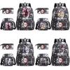 3Pcs/set Anime Cartoon Demon Slayer Printed Large Capacity Bookbag Backpack with Shoulder Bag Pencil Case for Student Boy Girl Schoolbag