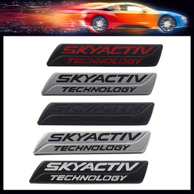 3D Car Styling SKYACTIV TECHNOLOGY For Car Hood Fender Trunk Rear Bonnet Nameplate Decal Emblem Badge Sticker