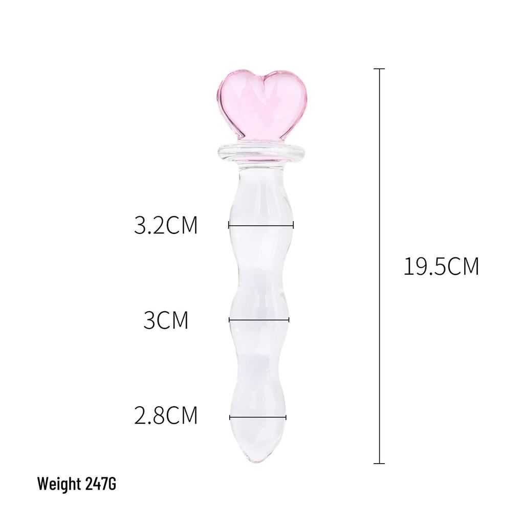 Glass Crystal Butt Plug & Massage Stick for Couples