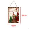 Christmas Sign Hanging Decorations Rope Rectangle Craft Rustic Outdoor Porch Tag