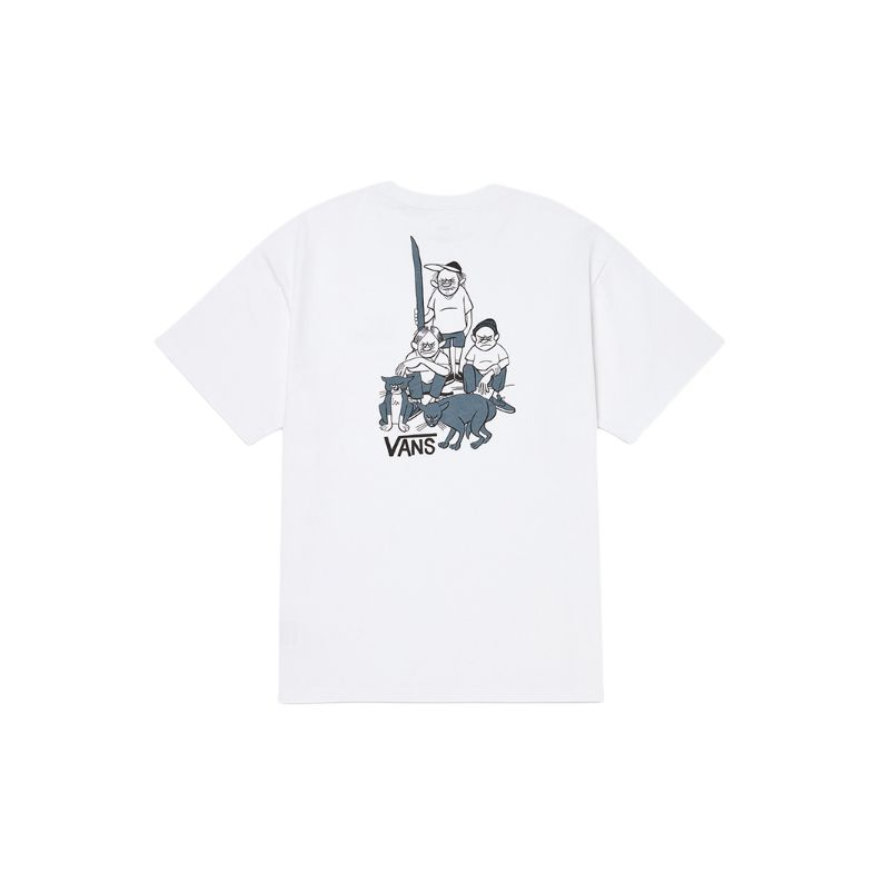 Vans X Hanai Collaboration Asian Artist Series Simple Comfortable Crew Neck Short Sleeve T-Shirt Men Tops VN000R60WHT