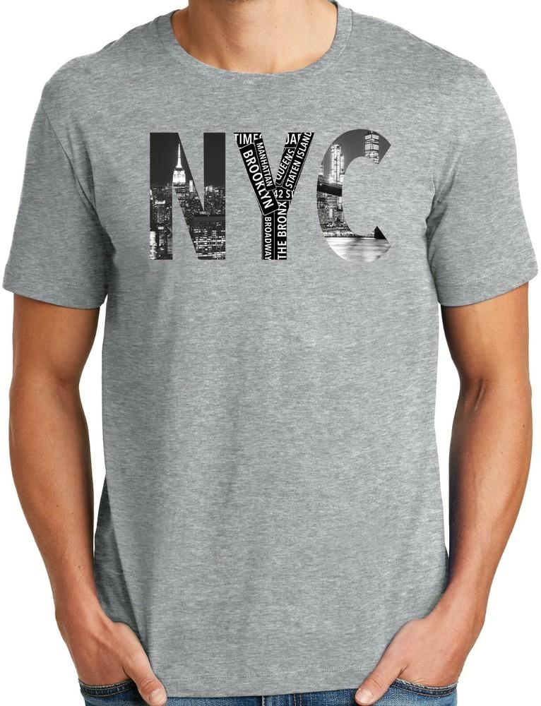 PubliciTeeZ Patriotic NYC Photo Letter Big and Tall T Shirt Unisex T-Shirt XXXXL