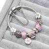 European & American Panjia DIY Retro Bracelet with Bubble Glass Beads