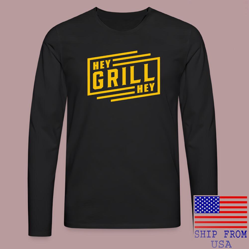 Hey Grill Hey Black Size S2XL Unisex T-Shirt XXXL