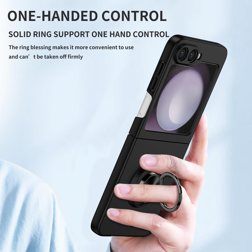 Ring Holder Anti-Falling Case for Samsung Galaxy Z Flip7 FE Flip6 Flip5 Flip 7 6 5 4 3 Flip3 Flip4 Shockproof Hard Cover Funda