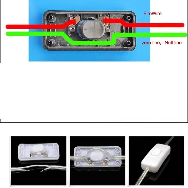 Weiß schwarz 303 Wippschalter EIN AUS Drücken für Tisch Schreibtisch LED-Licht Verdrahtung Elektrischer Online-Schalter 110V 250V