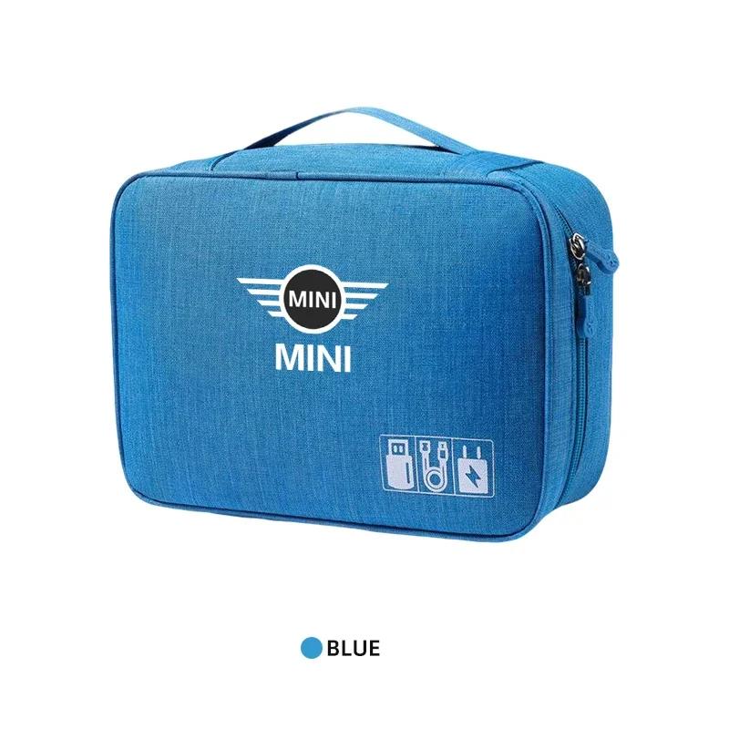 Car Digital Storage Bag USB Data Cable Organizer Accessories for BMW MINI F55 F56 R60 R59 R58 WORKS One Cooper JCW R57 R56 R55