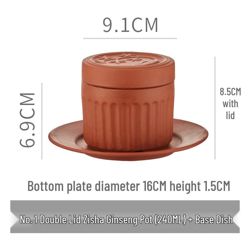 Ru Han Zisha Double-Lid Stew Cup Set
