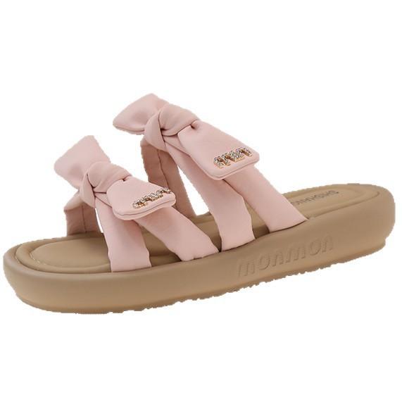 Slippers Women's 2025 New Summer Wear Fashion Flat Bottom One Word Cool Slippers with Skirt Stepping On Shit Soft Bottom Explosion