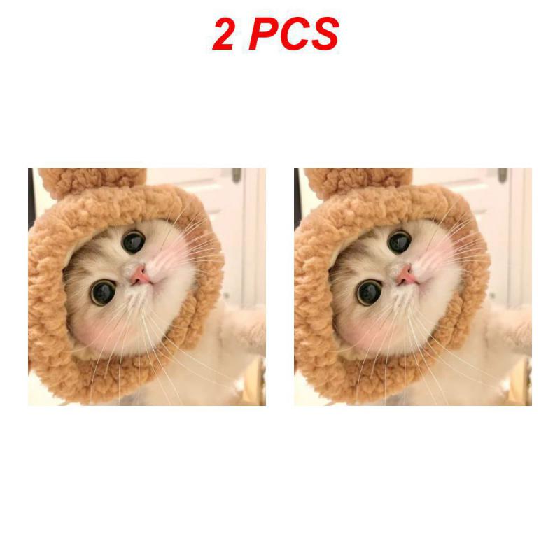 1/2/3PCS Funny Panda Hat For Pet, Warm , New Year Party, Christmas Cosplay Accessories, Photo Props, Headwear For Dog And Cat