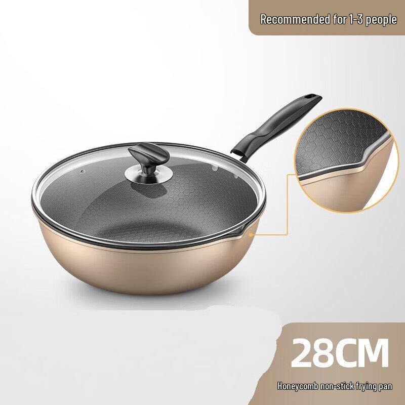 

Zhishi Honeycomb Non-Stick Wok with Lid