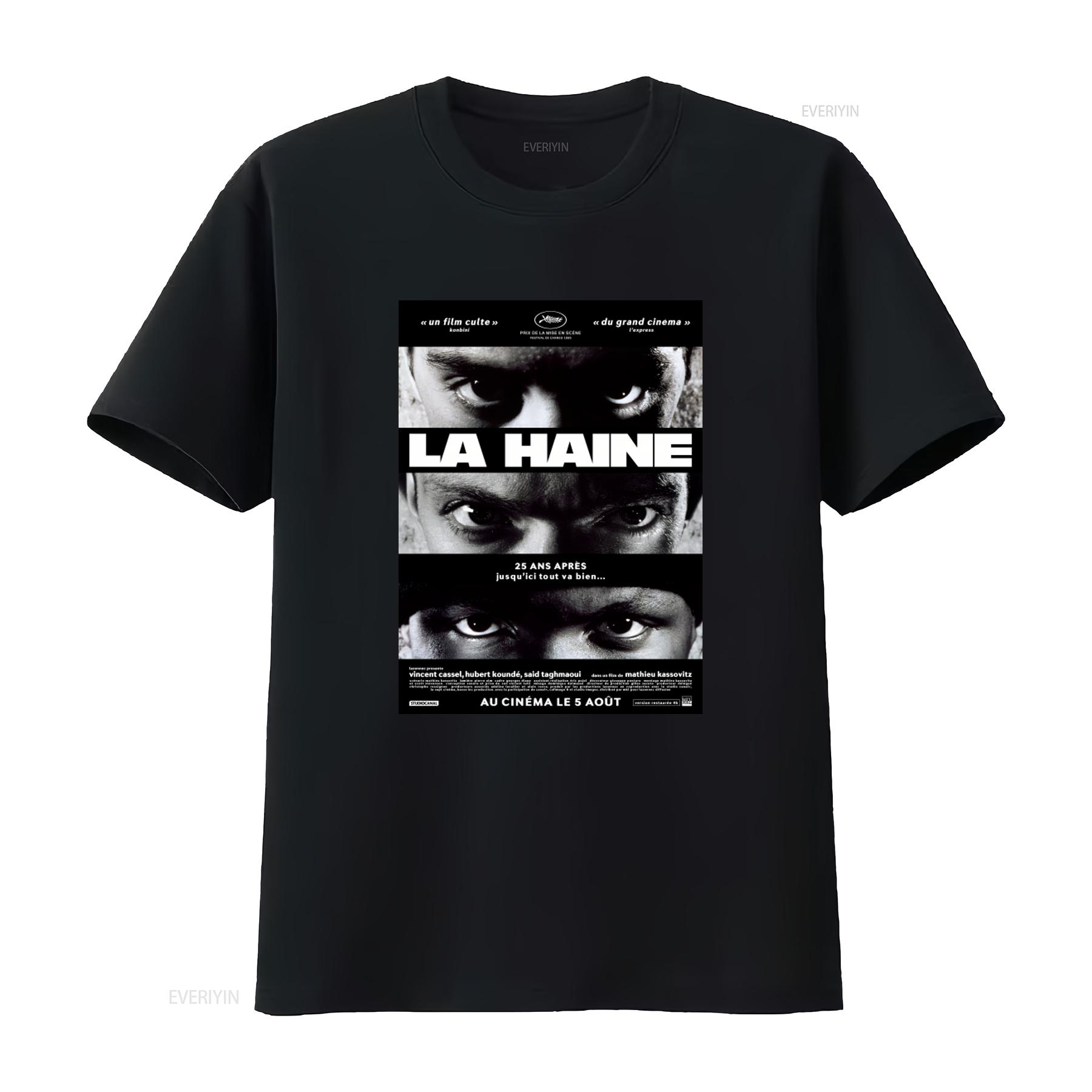 

La Haine Movie Poster Inspired T Shirt Vintage Film Aesthetic for Lovers vintage Washed homme Casual Top For Everyday Wear Soft 4XL