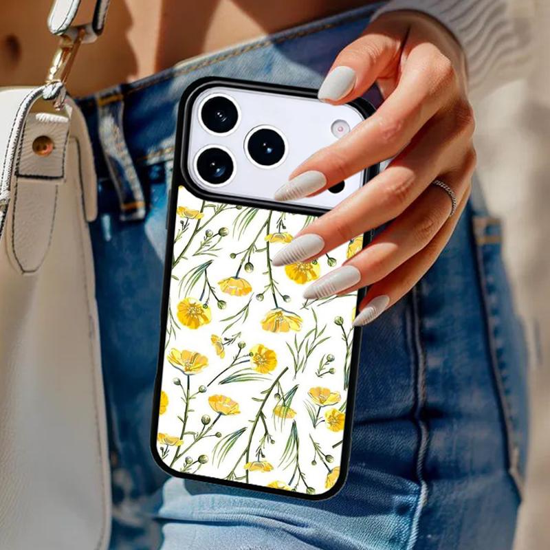 Flowers 1 Buttercups Phone Case For iPhone 17 Air 14 15 13 12 Max Cover For Apple 14 15 16 16e 11 Pro Max Plus Coque