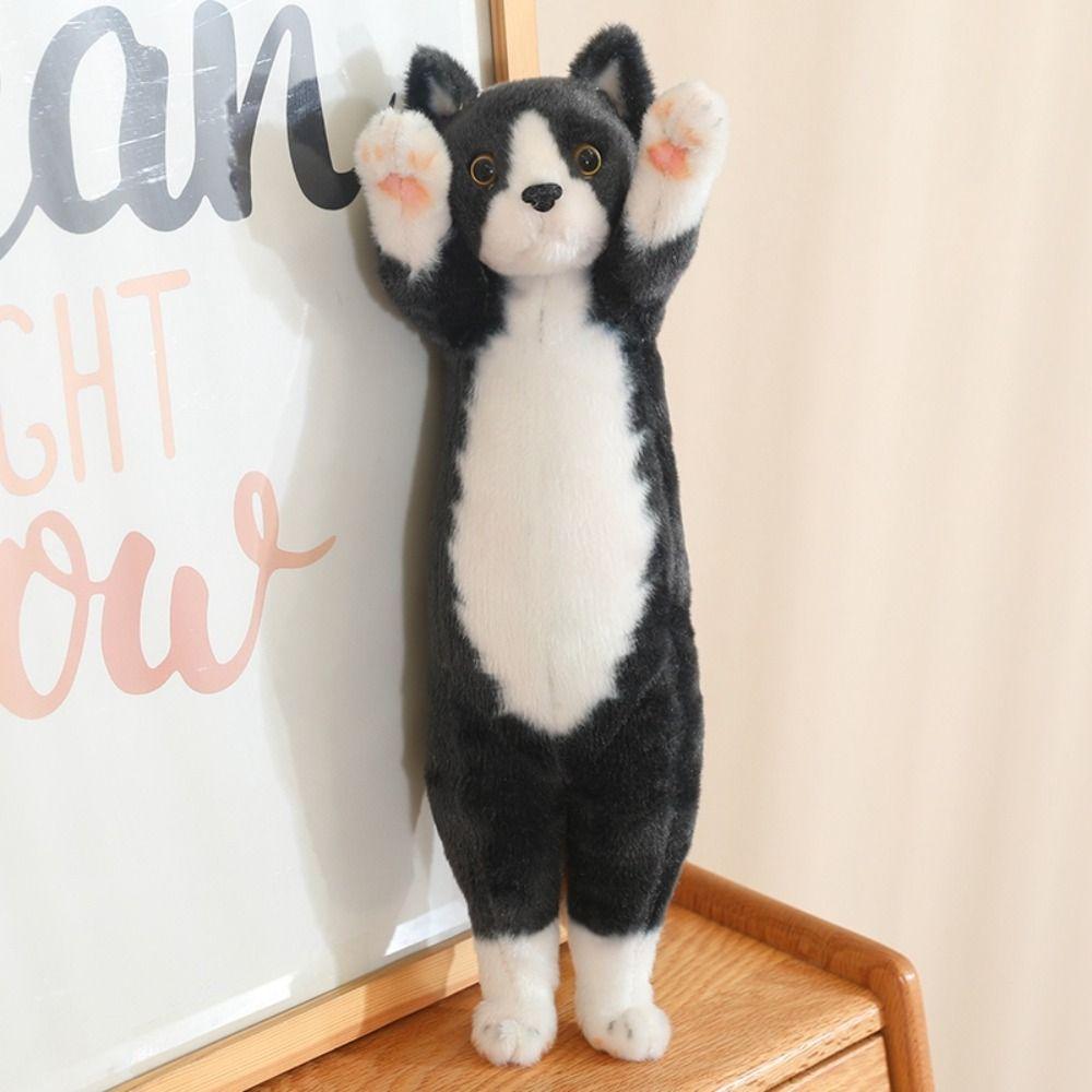 PP Cotton Simulation Cat Plush Toy Standing Jumpping Kitten Plush  Birthday Christmas