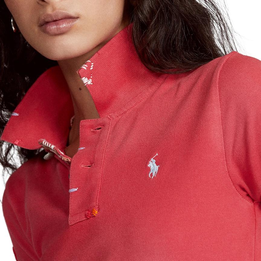 Polo Ralph Lauren Embroidered Decoration Solid Color Vintage Short Sleeve Polo Shirt Slim Fit Women tops WMPOKNINN820482-610