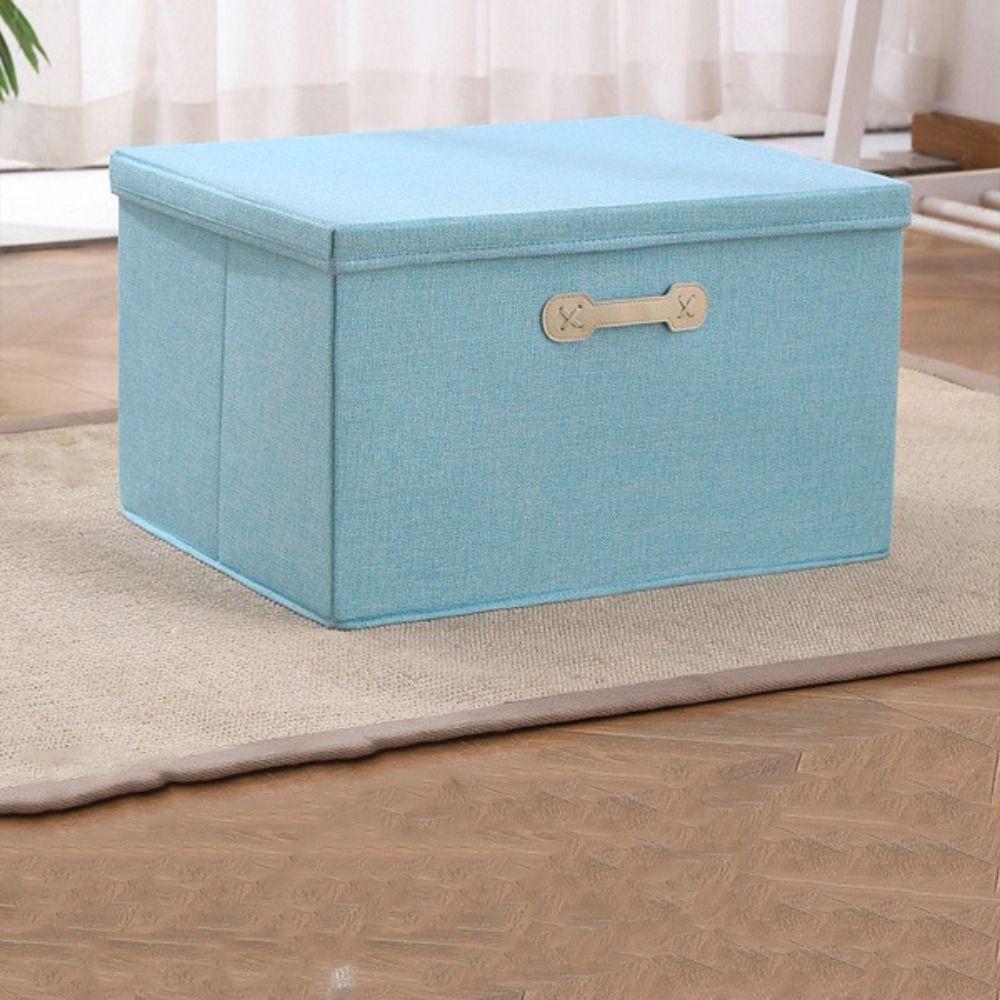 Cotton Linen Fabric Storage Box Drawer-type Covered Organization Box  Sundries Storage