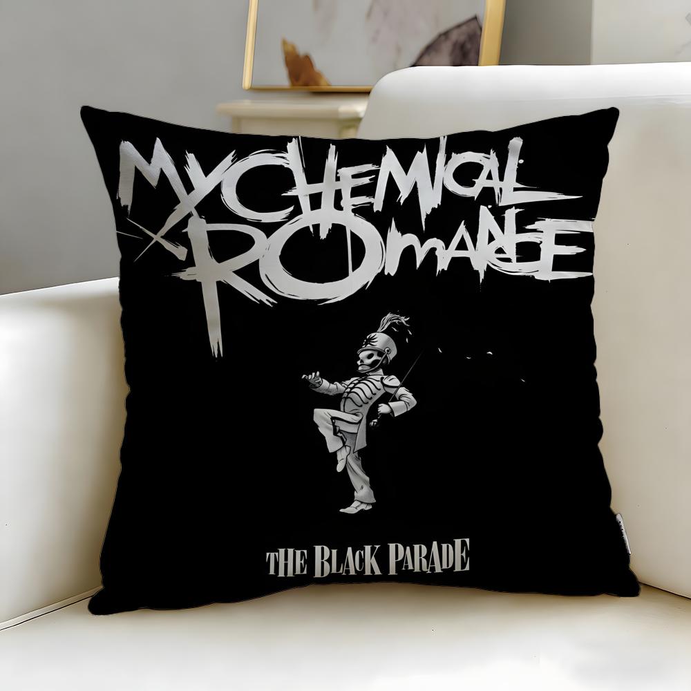 Klassische Band My Chemical Romance Kissenbezug Weich Leicht zu Waschen Kissenhülle Vielseitig für Sofa Bett Reise und Büro