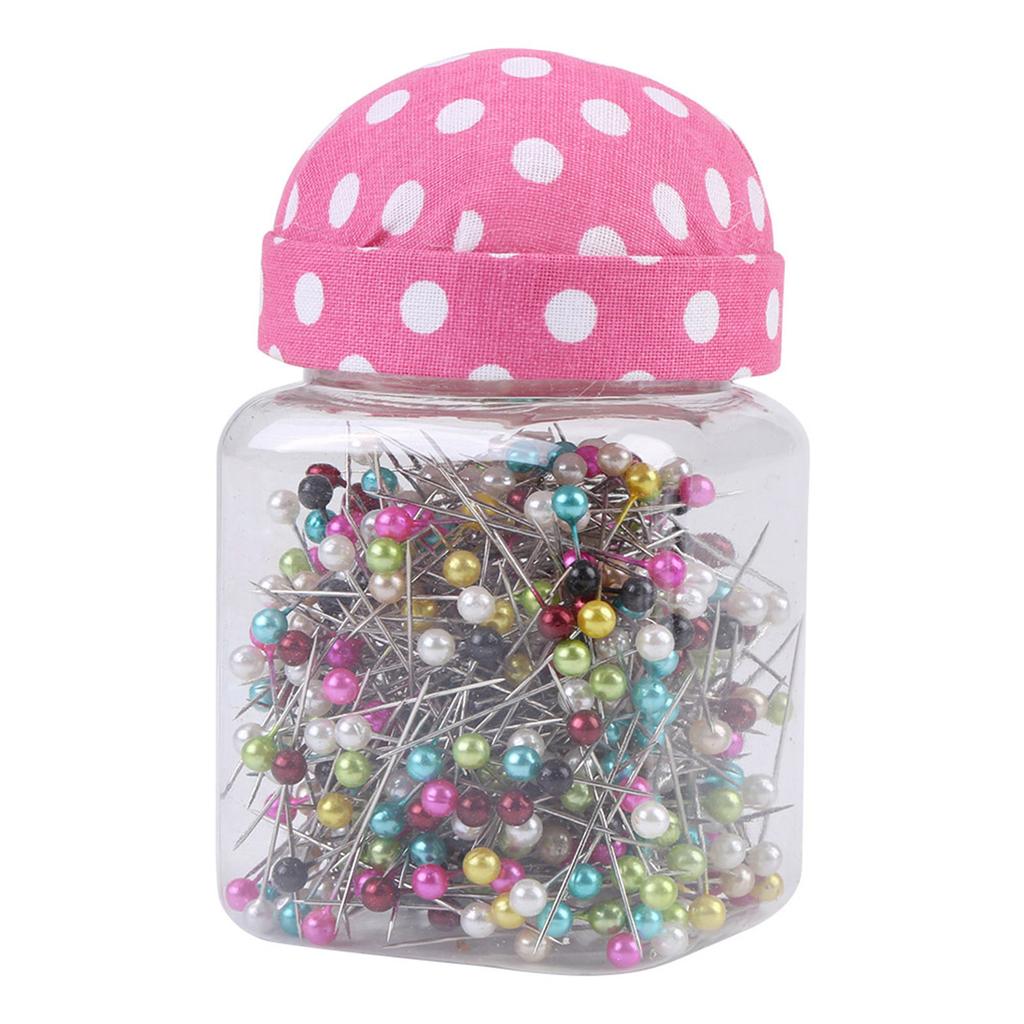 Quilting Pins with Beading Needles, 500 Pieces, with Pincushion Bottle, Sewing Crafts for Crafts, Sewing and Ornament Decoration