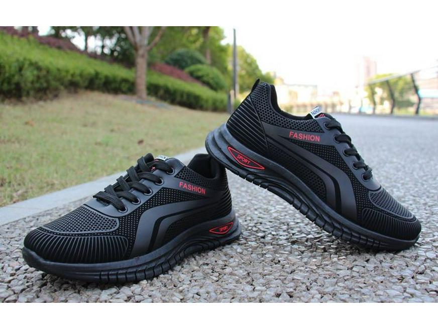 Men's Waterproof Black Leather Sneakers - Thick-Soled, Non-Slip, Soft Sole, Wear-Resistant, Versatile Casual Running Shoes