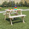 Vidaxl Picknicktafel Voor 4 Kinderen, Met Gat Voor Parasol, Spar