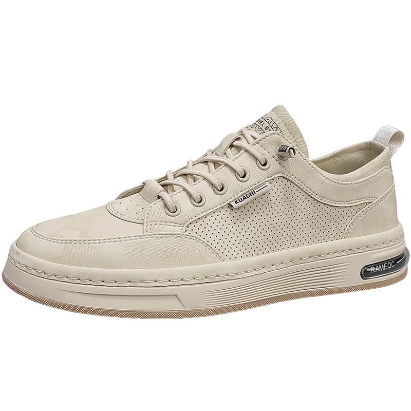 

Итальянские мужские повседневные кожаные туфли с вырезами, нескользящие кроссовки для походов на открытом воздухе, плоские дизайнерские дышащие мужские кроссовки для вождения и ходьбы 44