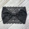 Stylish Soft Solid Color Headband Bow Non-Slip Lace Trim Headband Stretch Wide Fabric Headband Daily Wear