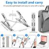 Aluminum Desktop Laptop Stand, Foldable Adjustable Riser Holder, Portable, Compatible With 10‑15.6 Inch  Laptops
