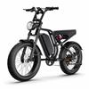 Aairsk Bicicletă Electrică pentru Adulți, Roți Grase 20 x 4", Baterie Detasabilă 52V 20Ah, Bicicletă Electrică de Munte 25 km/h cu 7 Viteze, NFC