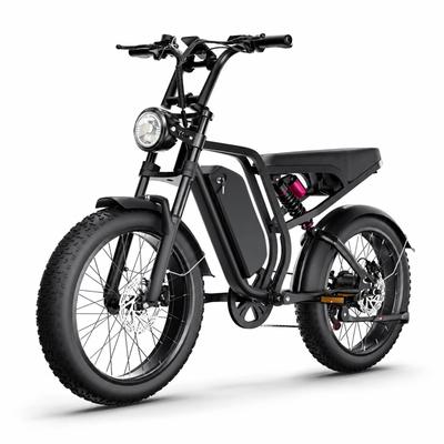 Aairsk Bicicletta Elettrica per Adulti, Ruote Grasse 20 x 4", Batteria Rimovibile 52V 20Ah, E-Mountain Bike 7 Marce 25km/h NFC