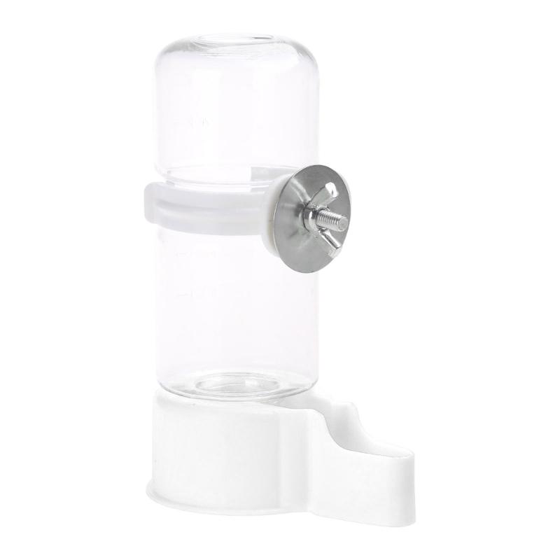 Water Bottle Drinker Clear Food Dispenser Container Set Mount In Cage