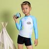 New Boys' Toddler Colorblock Long Sleeve Shorty Swimsuit
